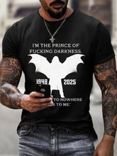 Herren prinz der Dunkelheit gedruckt lässig T-Shirt